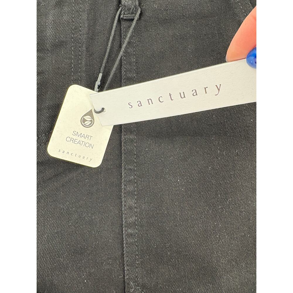 SANCTUARY Jeans Size 33 Side Pockets Black Straight Leg Denim Pants Pant - Picture 4 of 6